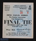 Ticket: 1959 FAC final match ticket; good (1)