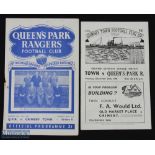 1949/50 Grimsby Town v Queens Park Rangers Div. 2 programme + return match at QPR 27 December