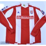 Stoke City 2009/10 Amdy Faye No 19 match issue home football shirt Premier League badges to sleeves,