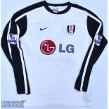 Fulham 2009/10 (Signed) Etuhu No 20 match issue home football shirt, autographed to rear, Premier