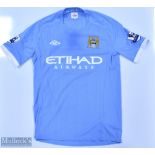 Manchester City 2010/11 Milner No 7 match issue home football shirt Premier League badges to