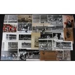 Collection of b&w photos of football matches with good content of Everton to include 1954 Arsenal