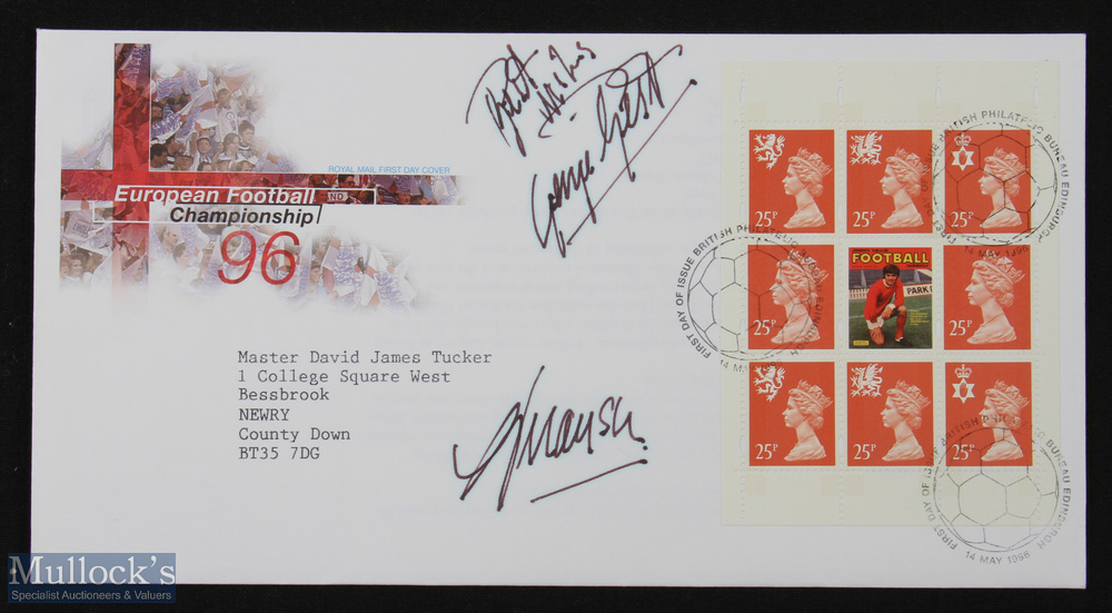 First day cover 1996 European Football Championship; postally issued in Northern Ireland, with