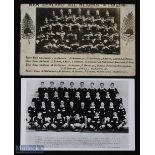 1924/1953 NZ All Blacks in the UK Rugby Postcards (2): 1924 'Invincibles' team group with Fern &