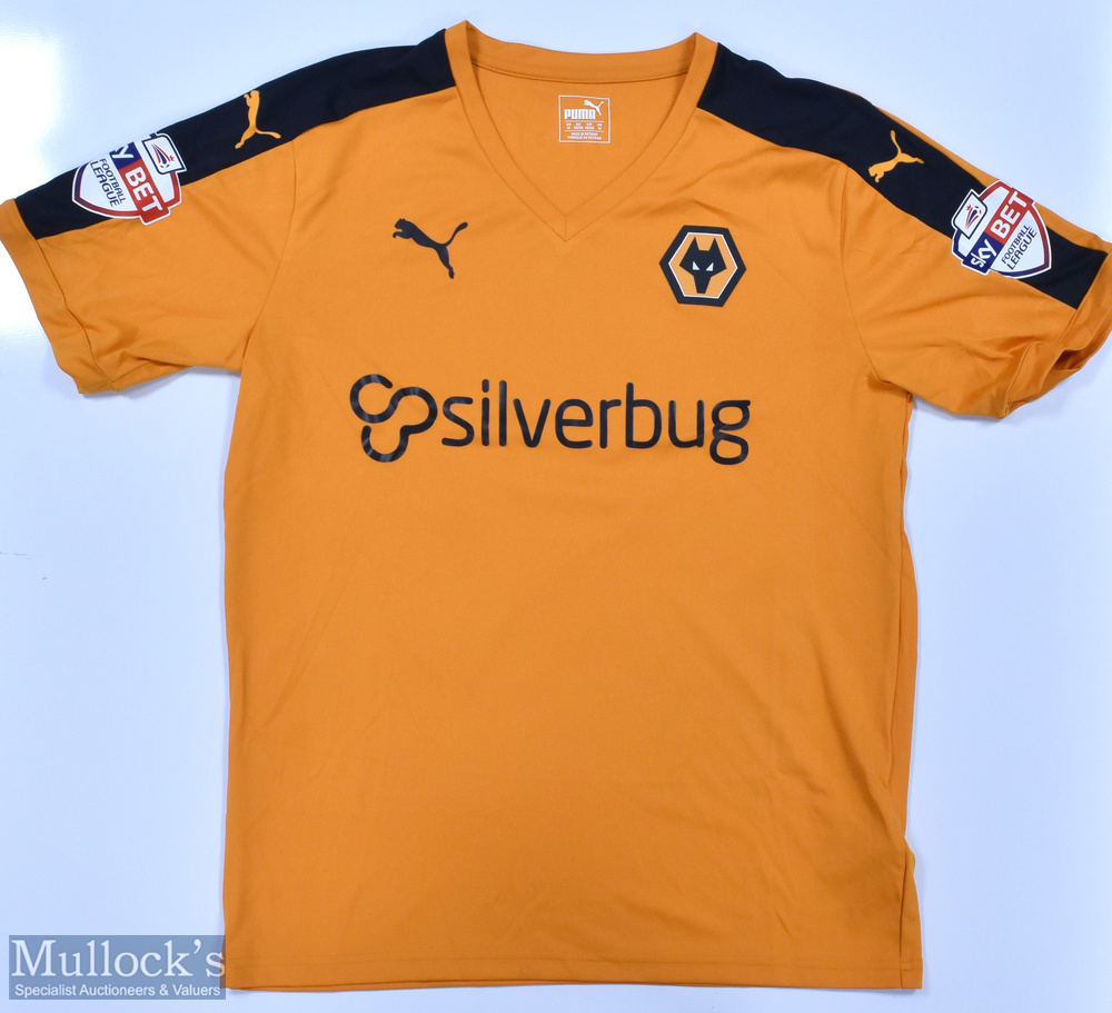 Wolverhampton Wanderers 2015/16 Ojo No 20 match issue home football shirt Football League badges