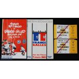 1981/87 France v Wales Rugby Programmes/Tickets (4): The Paris issues for these big clashes, along