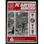 Scarce UEFA Super Cup Final programme 1976 Bayern Munich v SC Anderlecht 17 August 1976 has