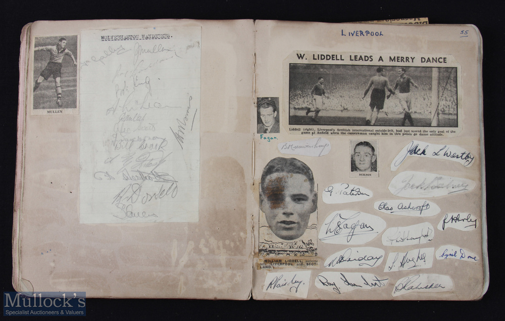 1940s Album containing autographs of many football club players; some noted are ARSENAL 1946 - Image 6 of 10