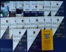 1953-1989 etc inc scarce England Home Rugby Programmes v Scotland (19): A run of HQ issues for the