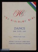 Rare 1955 British & I Lions Signed Rugby Dance Card: Delightful, neat and colourful Hillbrow Club SA