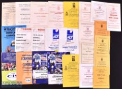 1940s-2000s County Champ's Quarters/Semis Rugby Programmes (25): A great collection which does