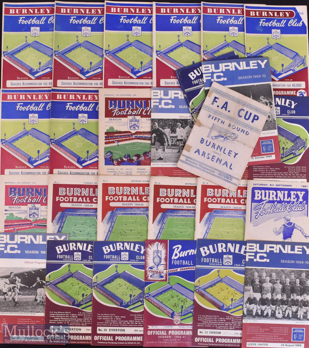 19511-1968 A Collection of Burnley Football Programmes to include Burnley v Hamilton Academicals