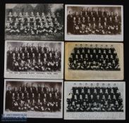 All Blacks 1905/1953 Rugby Postcards (6): Collection of team photographic cards, four from 1905 (3