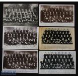 All Blacks 1905/1953 Rugby Postcards (6): Collection of team photographic cards, four from 1905 (3