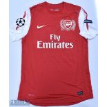 Arsenal 2011/12 Djourou No 20 match issue home football shirt Champions League badges to sleeve,