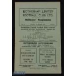 1938/1939 Rotherham Utd v Accrington Stanley Div. 3 (North) programme 17 December 1938; good. (1)