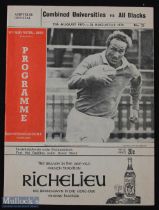 1970 Combined Univs v All Blacks Rugby Programme: Less common official Newlands, Cape Town issue.