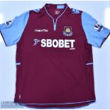 West Ham United 2012/13 O'Brien No 17 match issue home football shirt Premier League badges to