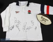 1994 Signed Scrumpy Jack 'England' Rugby Jersey & Ball (2): Competition prize (inc confirmation