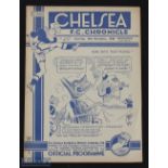 Pre-war 1938/39 Chelsea v Wolverhampton Wanderers Div. 1 26 November 1938; good. (1)
