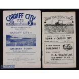 1949/50 Grimsby Town v Cardiff City Div. 2 match programme 1st April plus return match at Cardiff 26