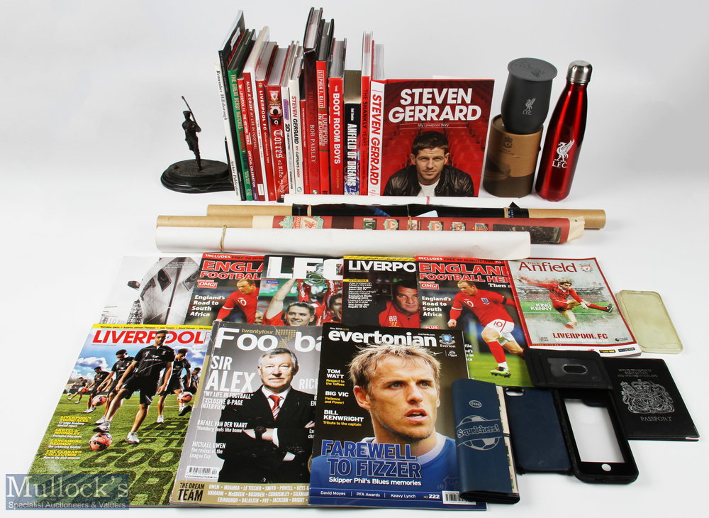 Collection of Liverpool FC memorabilia to include hardback books Liverpool in Europe (Kelly), The