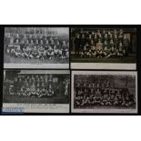 1906 SA Springboks in the UK Rugby Postcards (4): Four team shots of those first Springbok