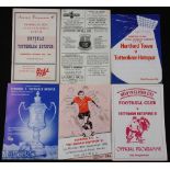 Tottenham Hotspur away football programmes (6) to incl 62/63 Enfield, 64/65 Leytonstone, 79/80