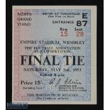 Ticket: 1953 FAC final (Matthews final) match ticket; good. (1)