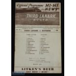 1949/50 Third Lanark v Rangers Div. 'A' programme played 1st May 1950 (championship decider with a