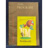 1958 World Cup Northern Ireland v France football programme 19 June 1958 ¼ final match programme