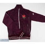 1980s England U23 Rugby Player's Issue Tracksuit Top: Purple Nike U23 top with English rose, '23'