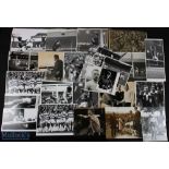 Collection of b&w press photos of football matches to include 1951 Bolton Wanderers v Everton,