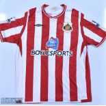 Sunderland 2009/10 Jones No 17 match issue home football shirt Premier League badges to sleeves,