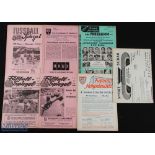 Selection of programmes 1956/57 VfB Neumunster v Concordia Hbg, 1956/57 FC Saarbruchen v Tus