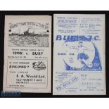 1949/50 Grimsby Town v Bury Div. 2 programme + return match at Bury 12 November 1949; fair. (2)