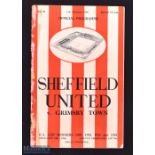 Pre-war 1938/39 Sheffield Utd v Grimsby Town FAC programme 11 February 1939 at Bramall Lane; ex. b.