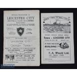 1950/51 Grimsby Town v Leicester City Div. 2 match programme Xmas Day 1950 plus reverse fixture at