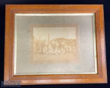 c1910 Early Stoke Potteries Work Football Team Group Photograph in original period frame, in need of
