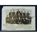 Very Rare 1904 British Lions Signed Menu Pages: On glossy white paper, a fold over sheet, 4 sides,