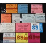 1963-1983 Scotland Home Rugby Tickets (13): v England 82; v Wales 79 & 83; v Ireland 63, 75, 77, 79,