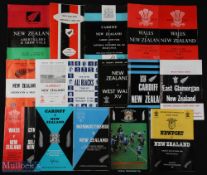 1953-1980 NZ in Wales Rugby Programmes etc (16): From 1953, Wales; 1963, Wales, Cardiff, Aberavon/