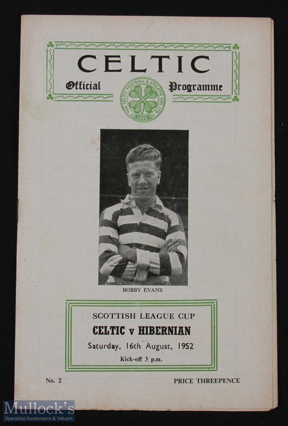 1952/53 Celtic v Hibernian Scottish League Cup 16 August 1952; fair/good. (1)