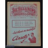 Pre-war 1938/39 Aston Villa v Grimsby Town, Div. 1 programme 24 December 1938 (Villa triple issue