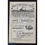 1947/48 Grimsby Town v Sunderland Div. 1 match programme 3 January 1948; slight crease, fair