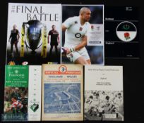 English Interest Rugby Programmes (6): England v Wales 1950, v France 2015; Scotland v England (G