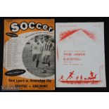 1959/60 Third Lanark v Blackpool floodlights opening programme (signature of Jackie Mudie to