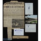 1952 S Africa French Rugby Tour Signed Menu, Tickets, Cuttings etc (6): Press report of the