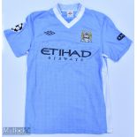 Manchester City 2011/12 Champions League Clichy No 22 match issue home football shirt Champions