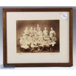 1884-5 Edinburgh University Rugby XV Photograph: Approx 18" x 14", original frame and cord, sepia